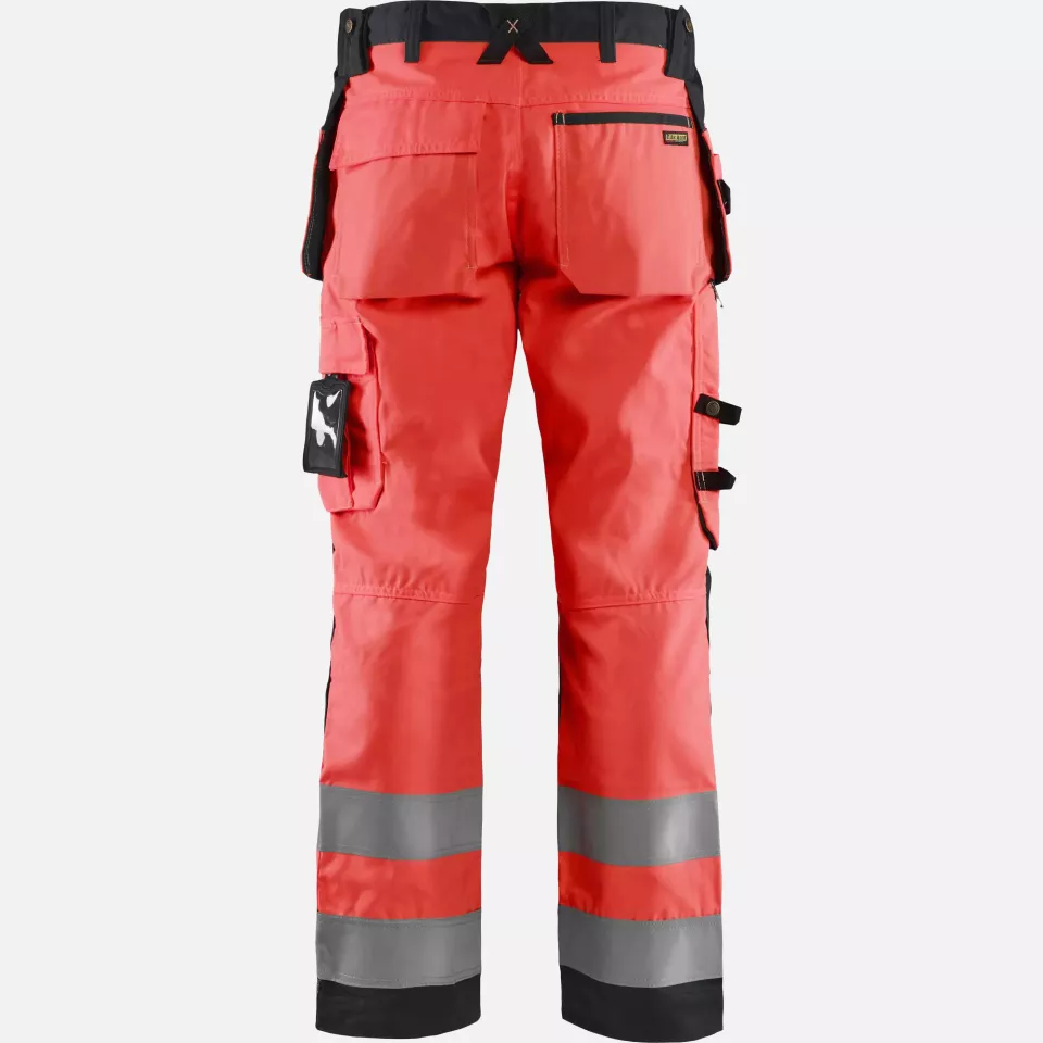 Blaklader 156818115599, High Vis Craftsman Work Trousers, Red/Black, image 4, gallery thumbnail