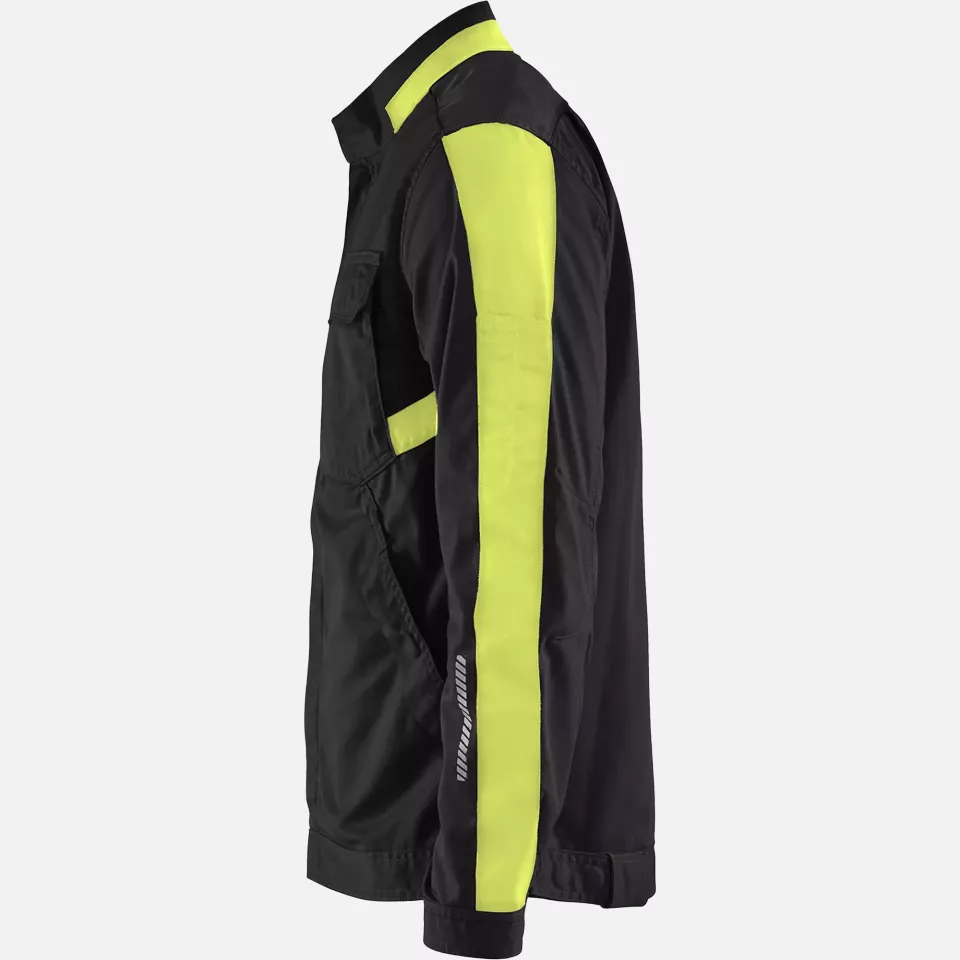 Blaklader 444418329933, Industry Stretch Jacket, Black/Yellow, image 3, gallery thumbnail