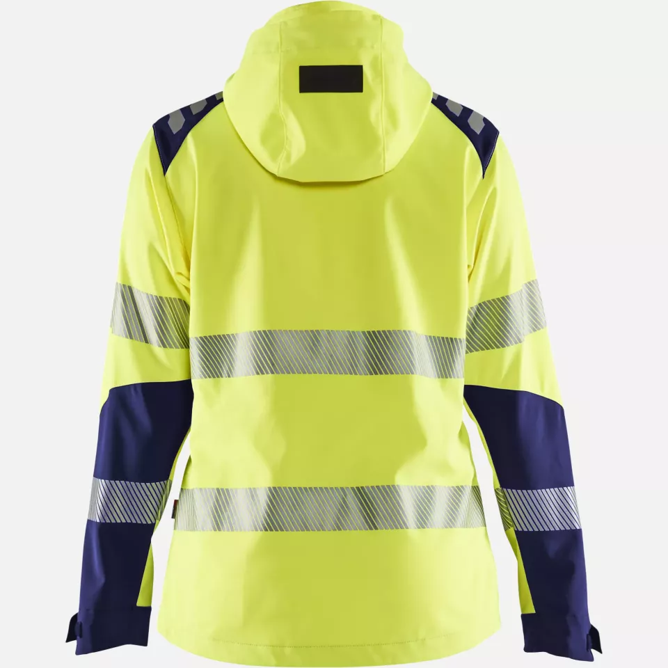 Blaklader 479125133389, High Vis Women's Softshell Jacket, Yellow/Navy Blue, image 4, gallery thumbnail