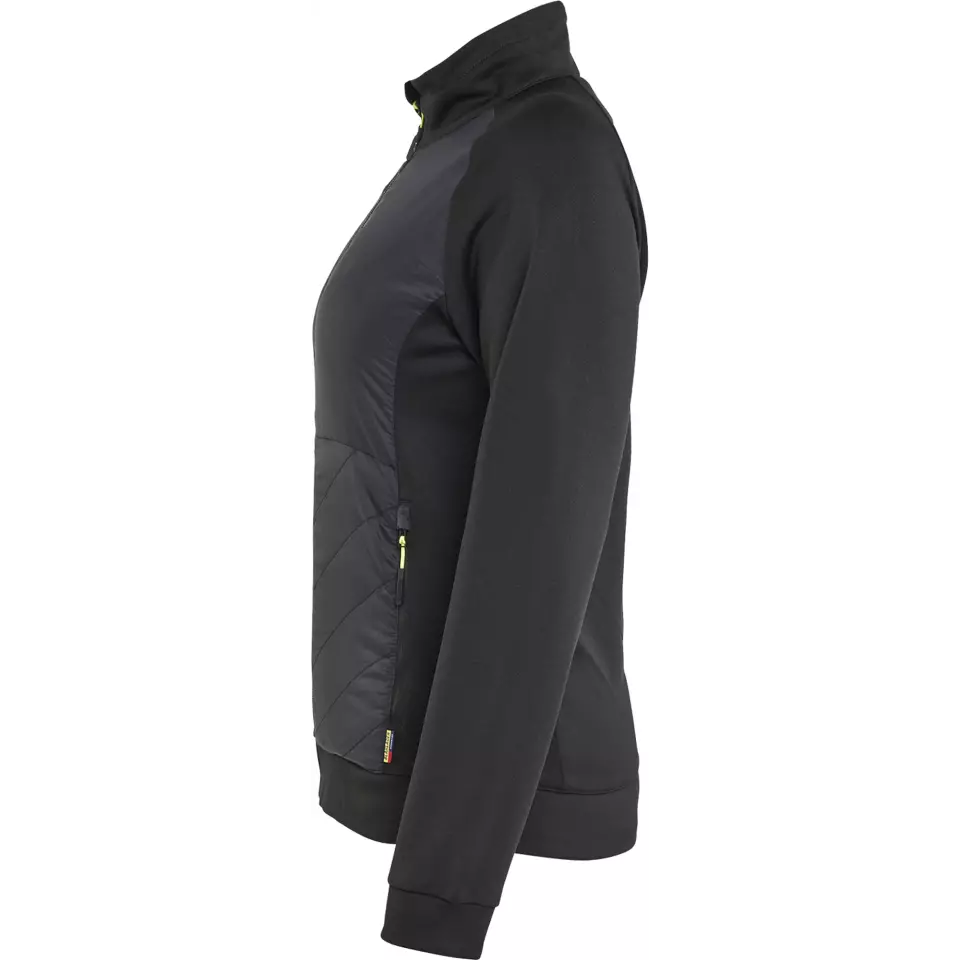 Blåkläder 341925269933, Ladies Hybrid Sweater, Black/Yellow, image 3, gallery thumbnail