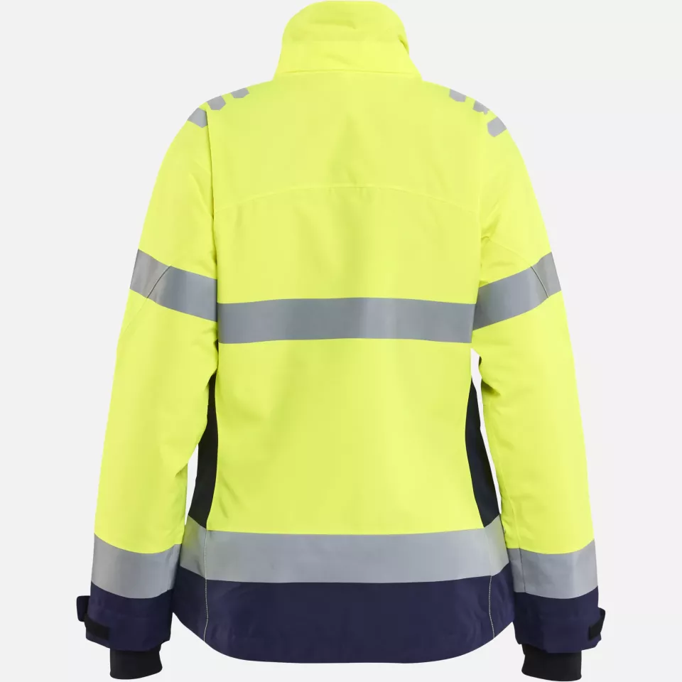 Blaklader 476219773389, Women's High Vis Winter Jacket Lightly Lined, High Vis Yellow/Navy Blue, image 4, gallery thumbnail