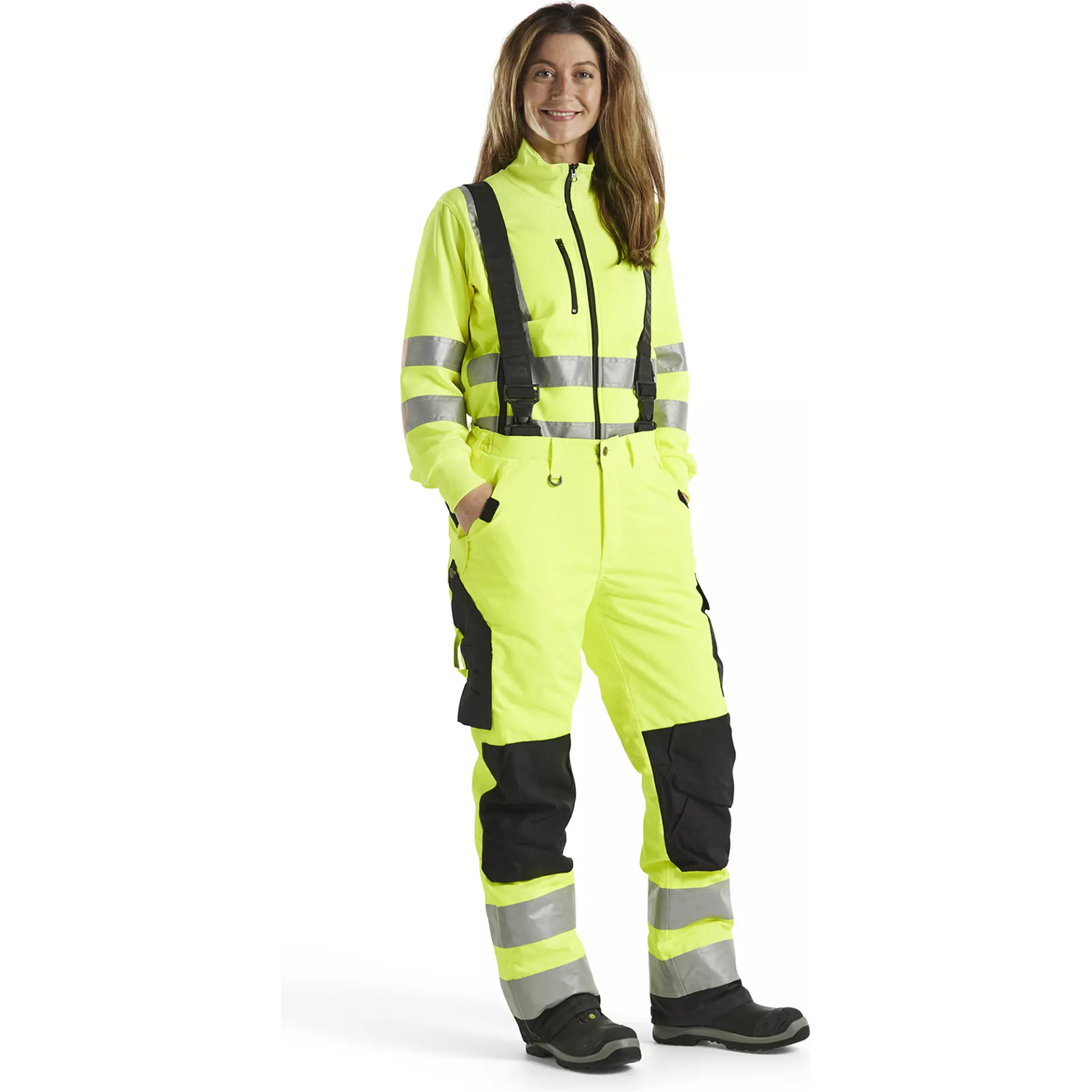 Blåkläder 788519773399, High Vis Ladies Winter Work Trousers, Yellow/Black, image 5