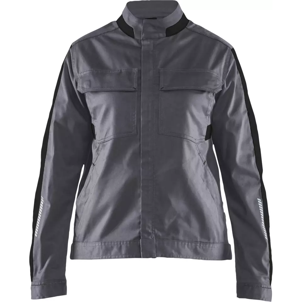 Blaklader 444318329699, Ladies Stretch Industry Jacket, Medium Grey/Black