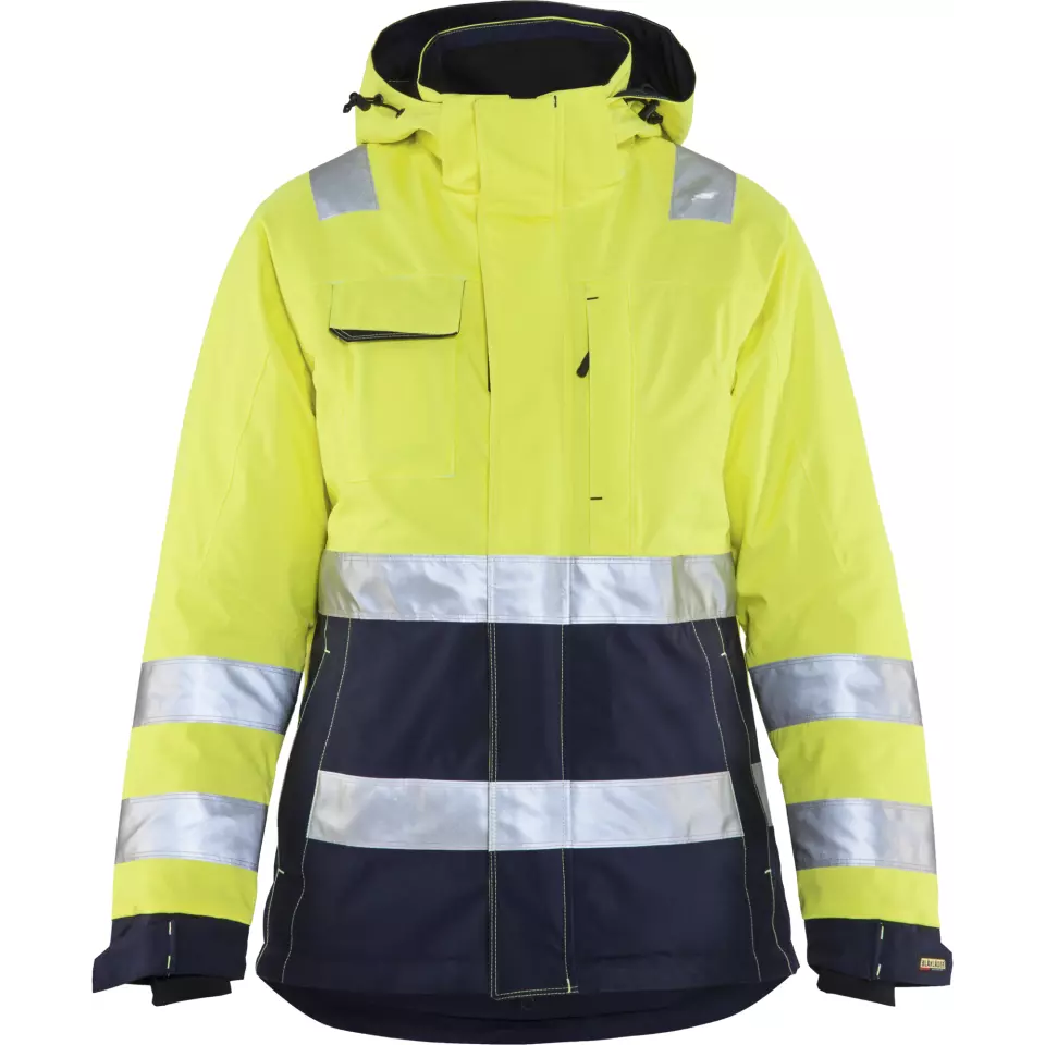 Blaklader 487219873389, High Vis Women's Winter Jacket, Yellow/Navy Blue