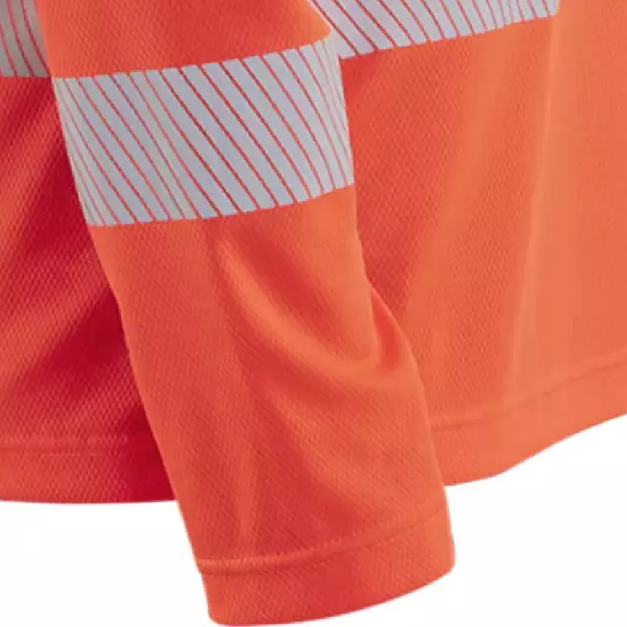 **Long Sleeve** design offers full-arm coverage for added protection and comfort.