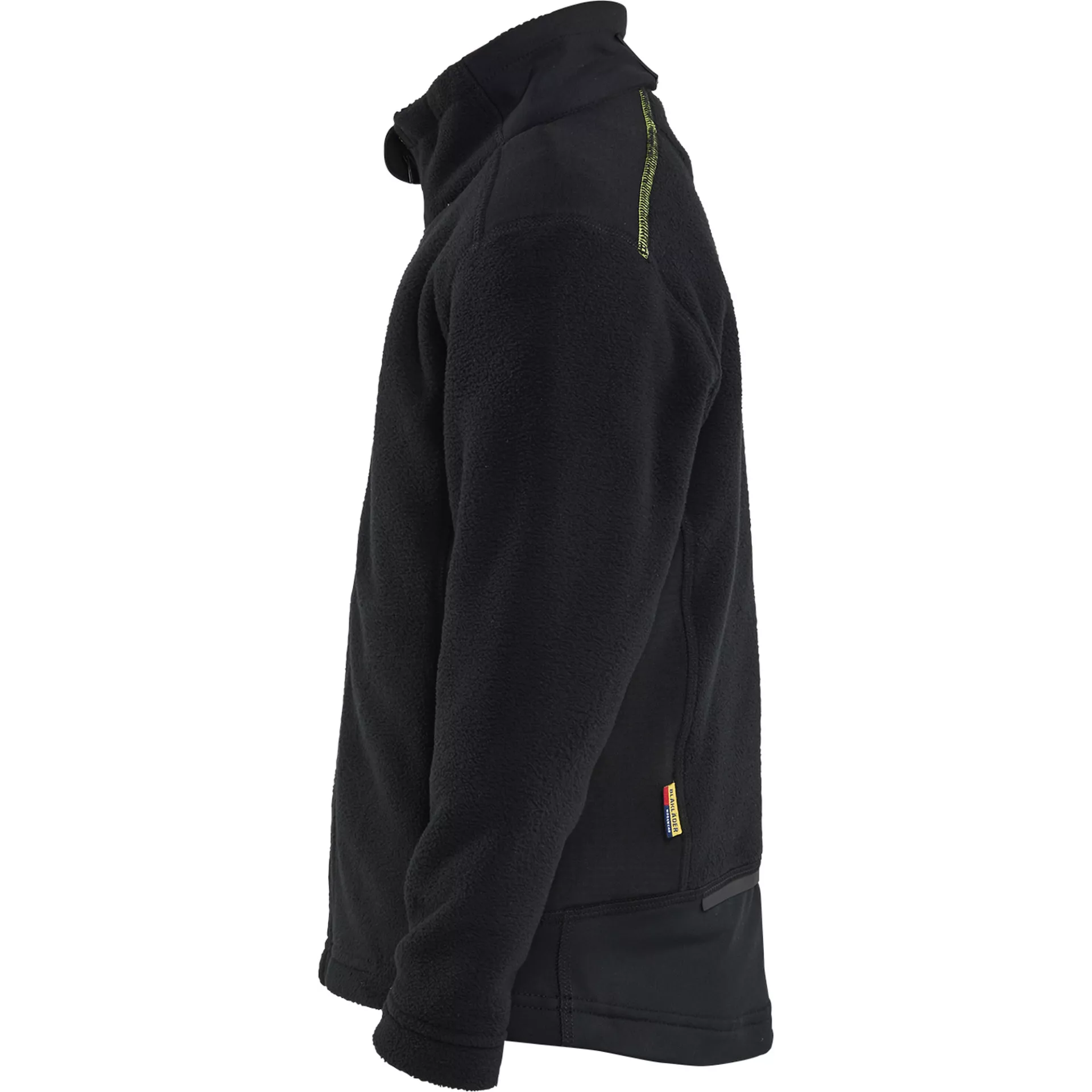 Blaklader 520610109933, Kids Microfleece Pullover, Black/High Vis Yellow, image 3