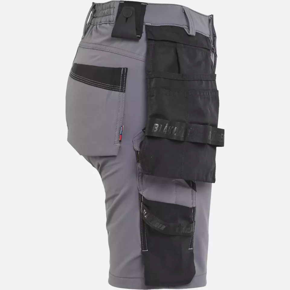 Blaklader 712416459699, Women's 4-Way Stretch Craftsman Shorts, Medium Grey/Black, image 2, gallery thumbnail