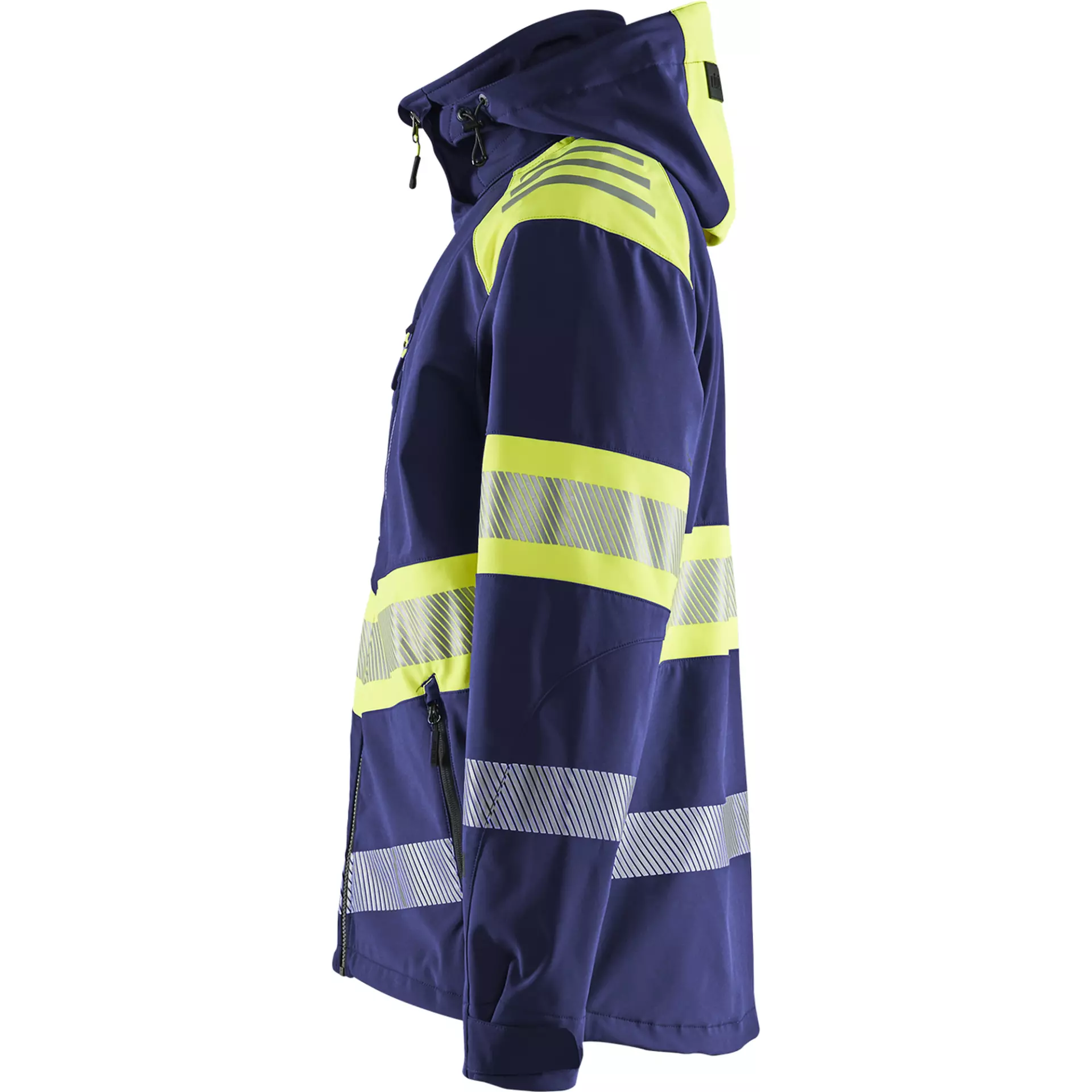 Blaklader 449425138933, High Vis Softshell Jacket, Navy/ Yellow, image 3