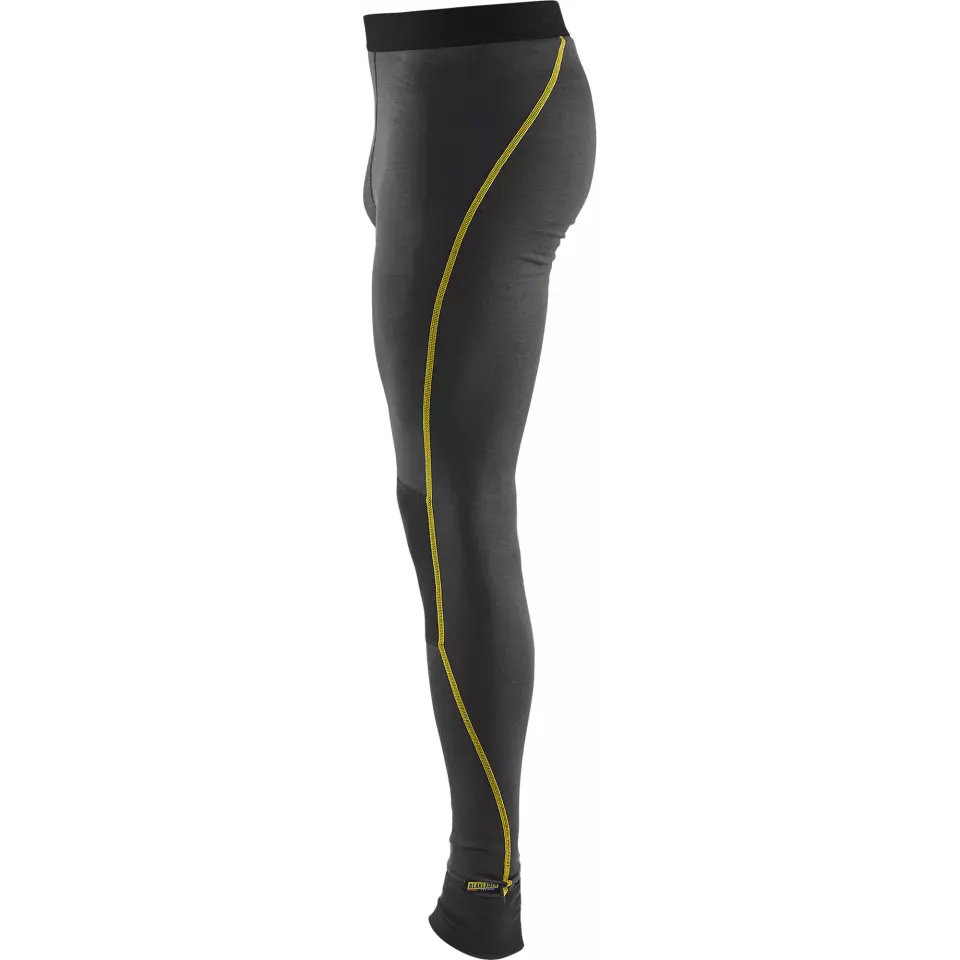Blaklader 184417349835, XLIGHT Merinowolle Unterhose, Dunkelgrau/Gelb, image 3, gallery thumbnail