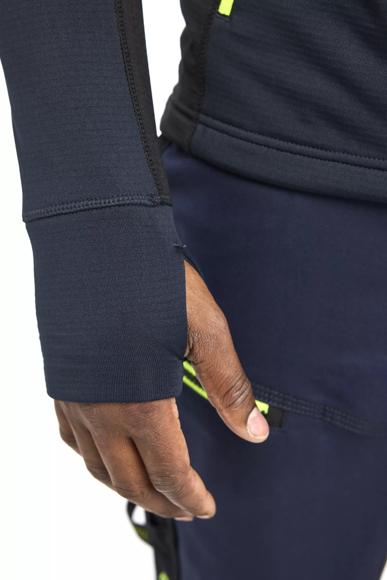 Blaklader 473525398633, STRIKER Fleece Jacket, Dark Navy/High Vis Yellow, image 7