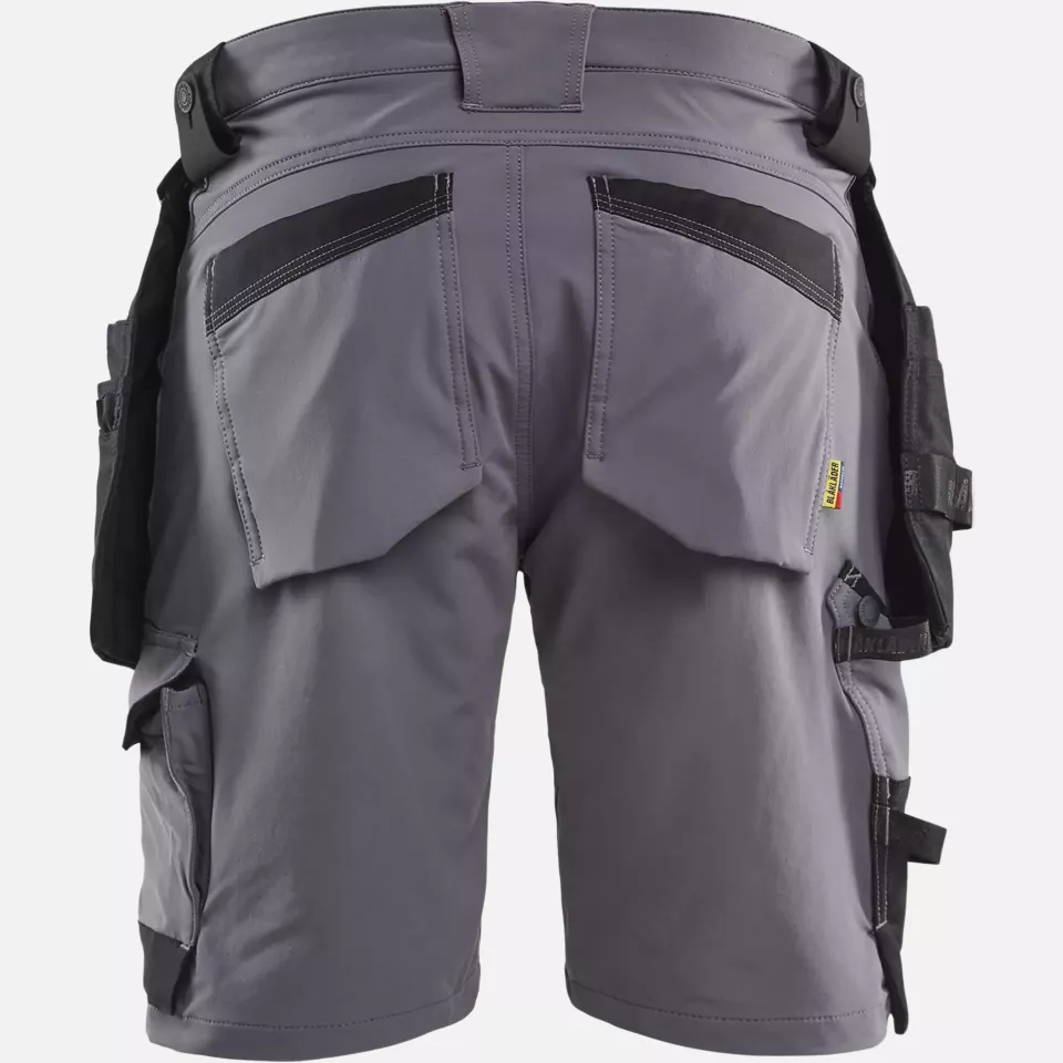 Blaklader 170216459699, 4-Way Stretch Craftsman Shorts, Medium Grey/Black, image 4, gallery thumbnail