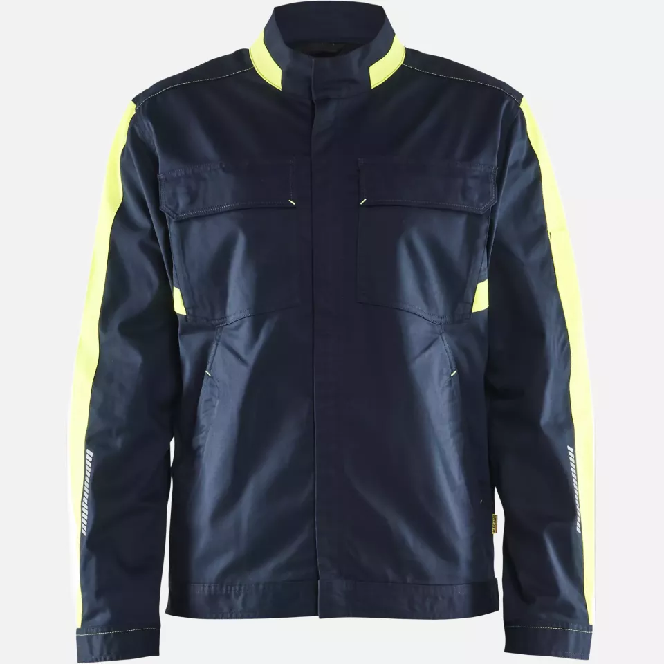 Blaklader 444418328633, Industrie Stretch Jacke, Dunkel Marineblau/Gelb, image 1, gallery thumbnail