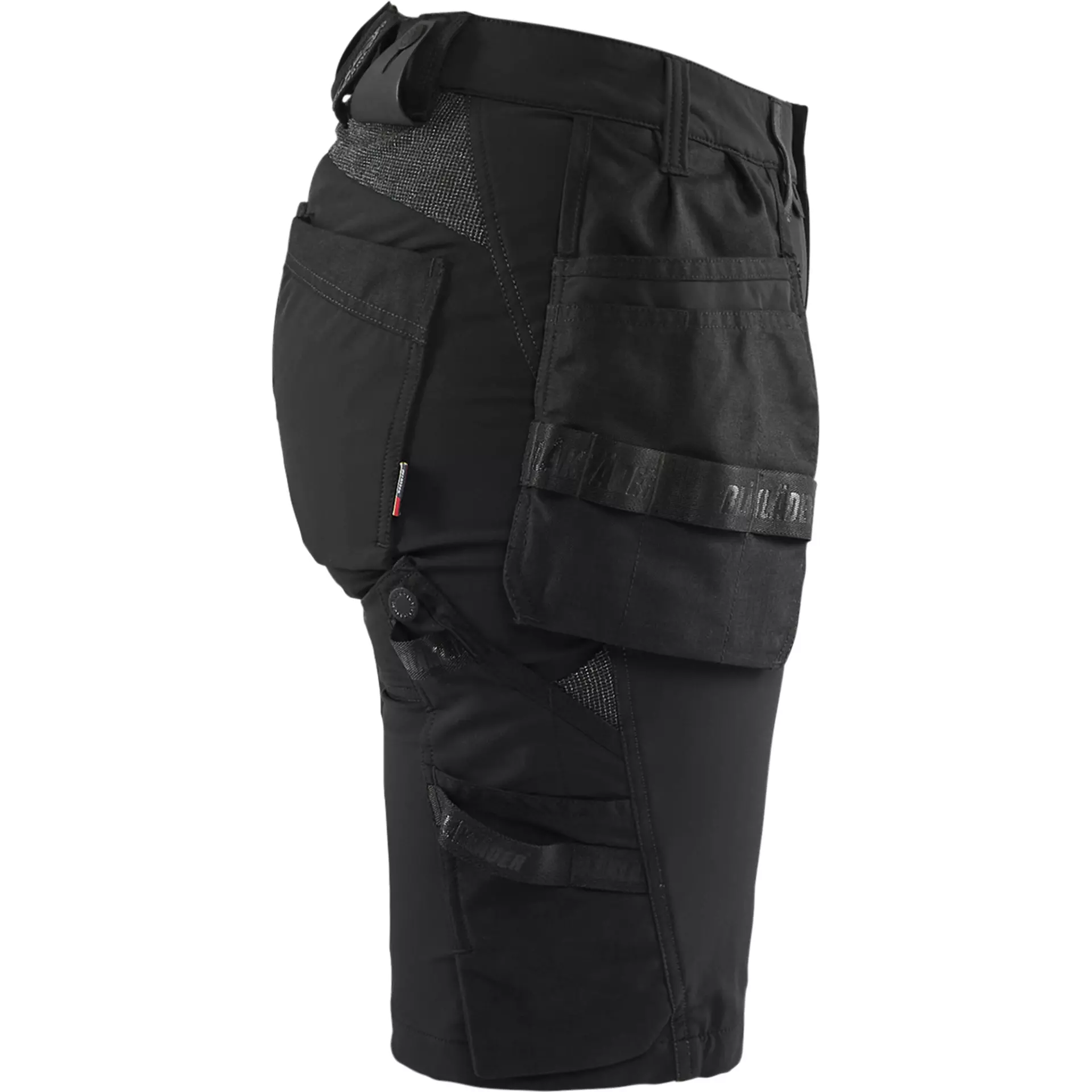 Blåkläder 718316459998, Ladies 4-Way Stretch Craftsman Shorts, Black/Dark Grey, image 2