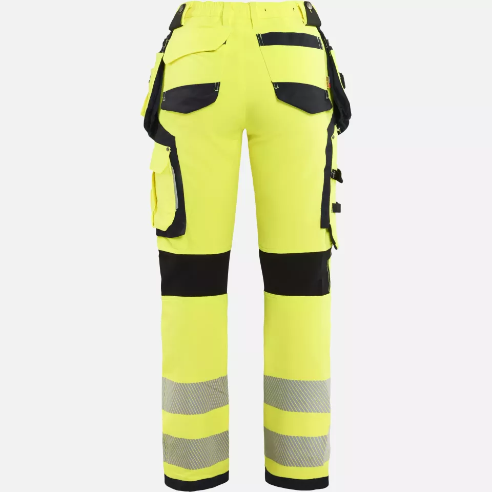 Blaklader 719716423399, High Vis Women's 4-Way Stretch Work Trousers, Yellow/Black, image 4, gallery thumbnail