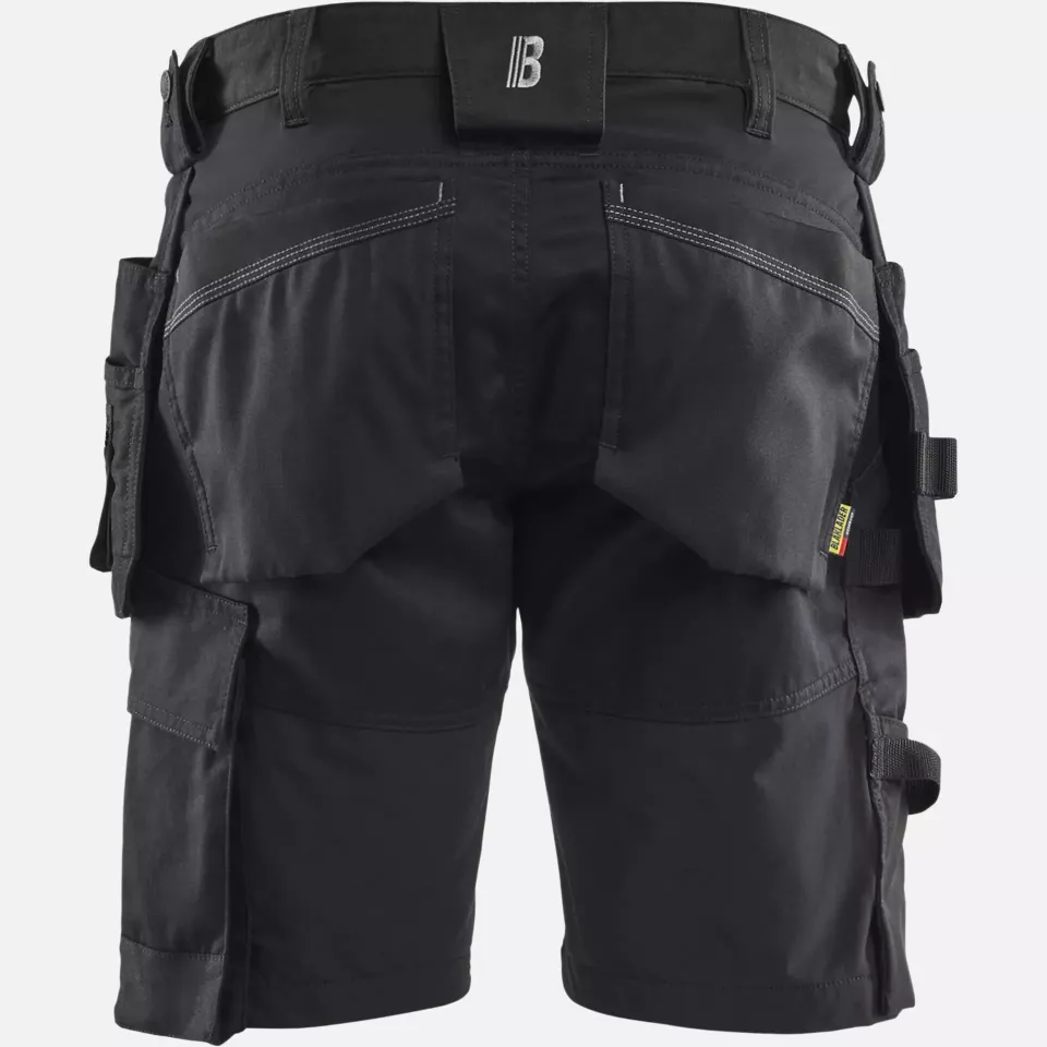 Blaklader 175218329900, Stretch Craftsman Shorts, Black, image 4, gallery thumbnail