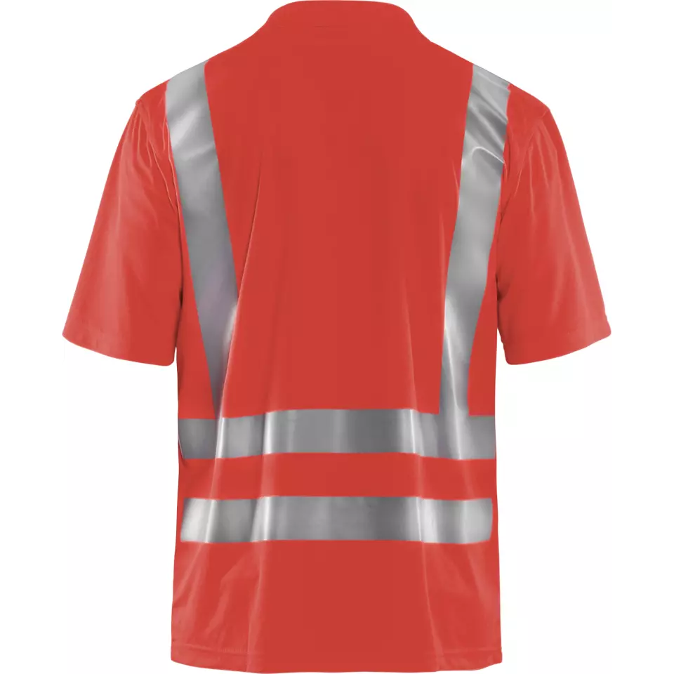 Blåkläder 339110115500, High Vis UV Protection Polo Shirt, Red, image 4, gallery thumbnail