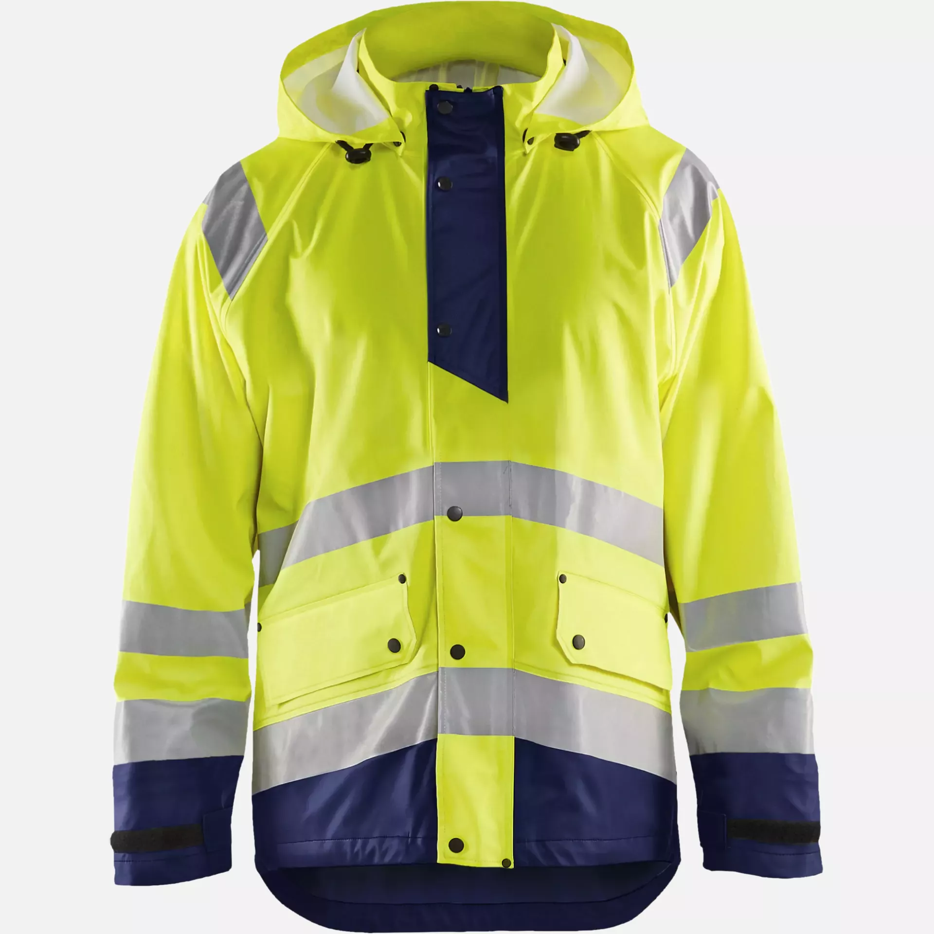 Blaklader 432320003389, High Vis Rain Jacket, Yellow/Navy Blue, image 2