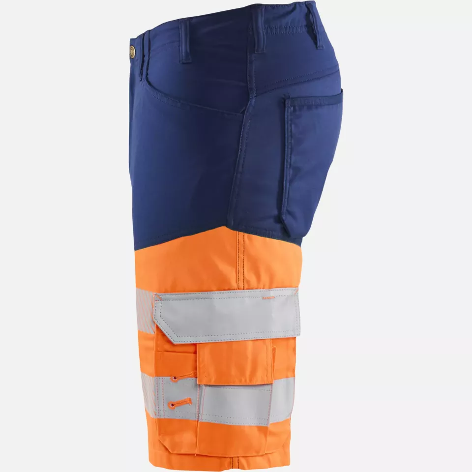 Blaklader 154118118953, High Vis Stretch Shorts, Navy Blue/Orange, image 3, gallery thumbnail