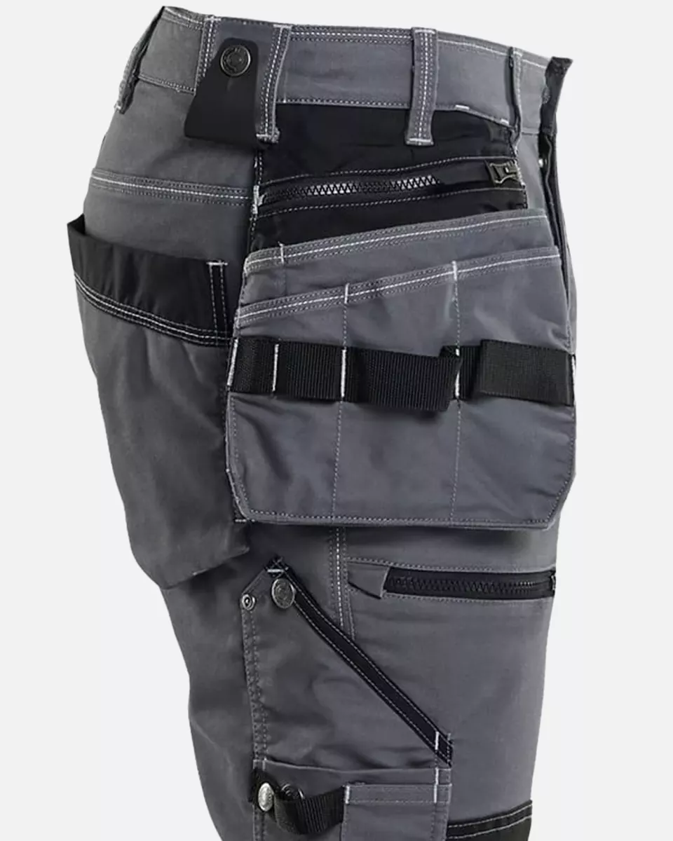 Blaklader 199011419699, X1900 Stretch Craftsman Work Trousers, Medium Grey/Black, image 4, gallery thumbnail