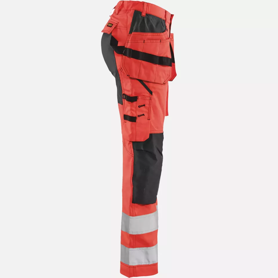 Blaklader 716318115599, High Vis Damen Stretch Arbeitshose, Rot/Schwarz, image 2, gallery thumbnail