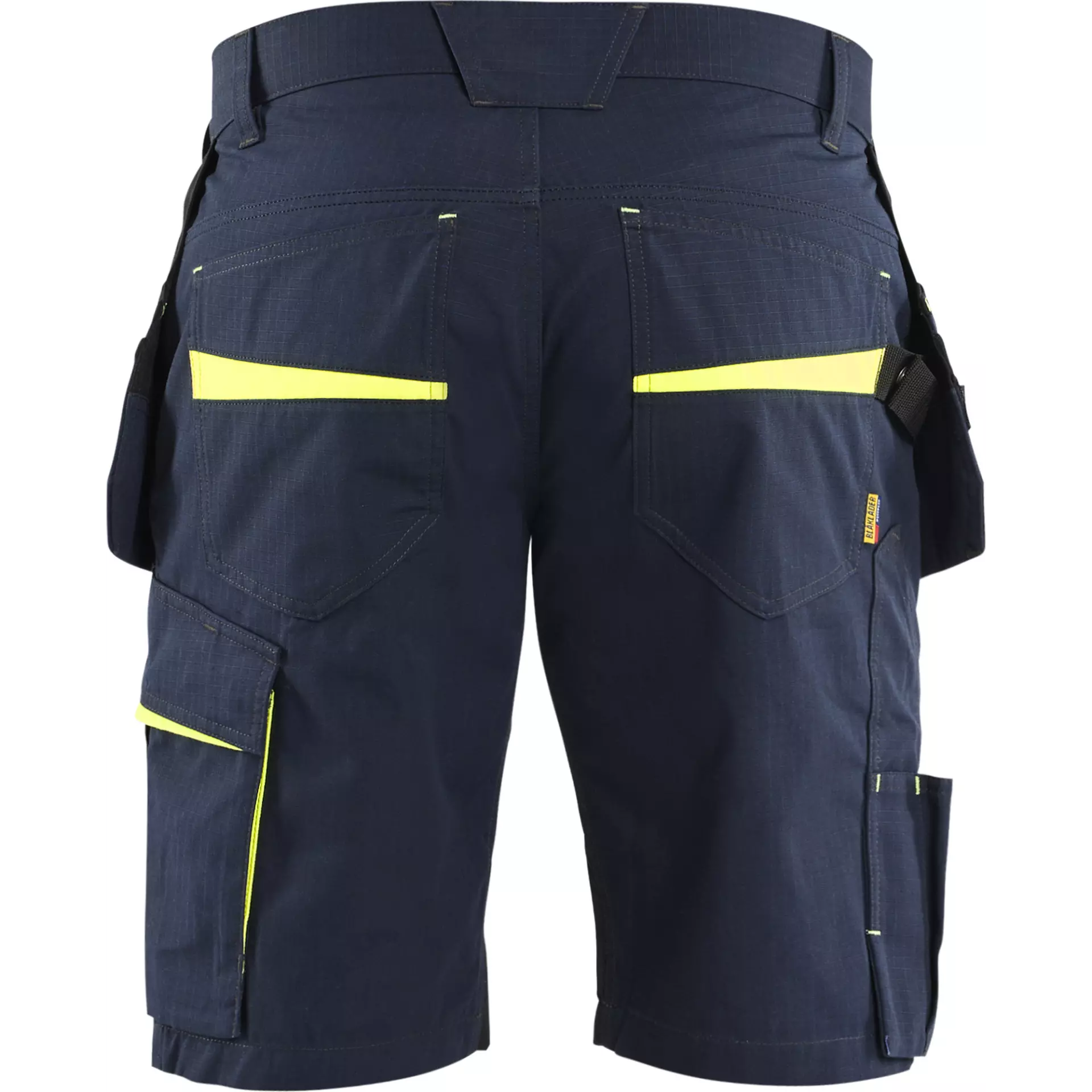 Blaklader 149413308633, Shorts mit Nageltaschen, Dunkel Marineblau/Gelb, image 4