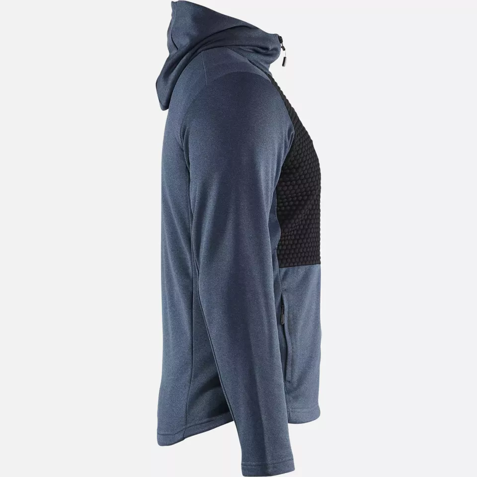 Blaklader 354025338299, Hooded Sweatshirt with Zipper, Dove Blue/Black, image 2, gallery thumbnail