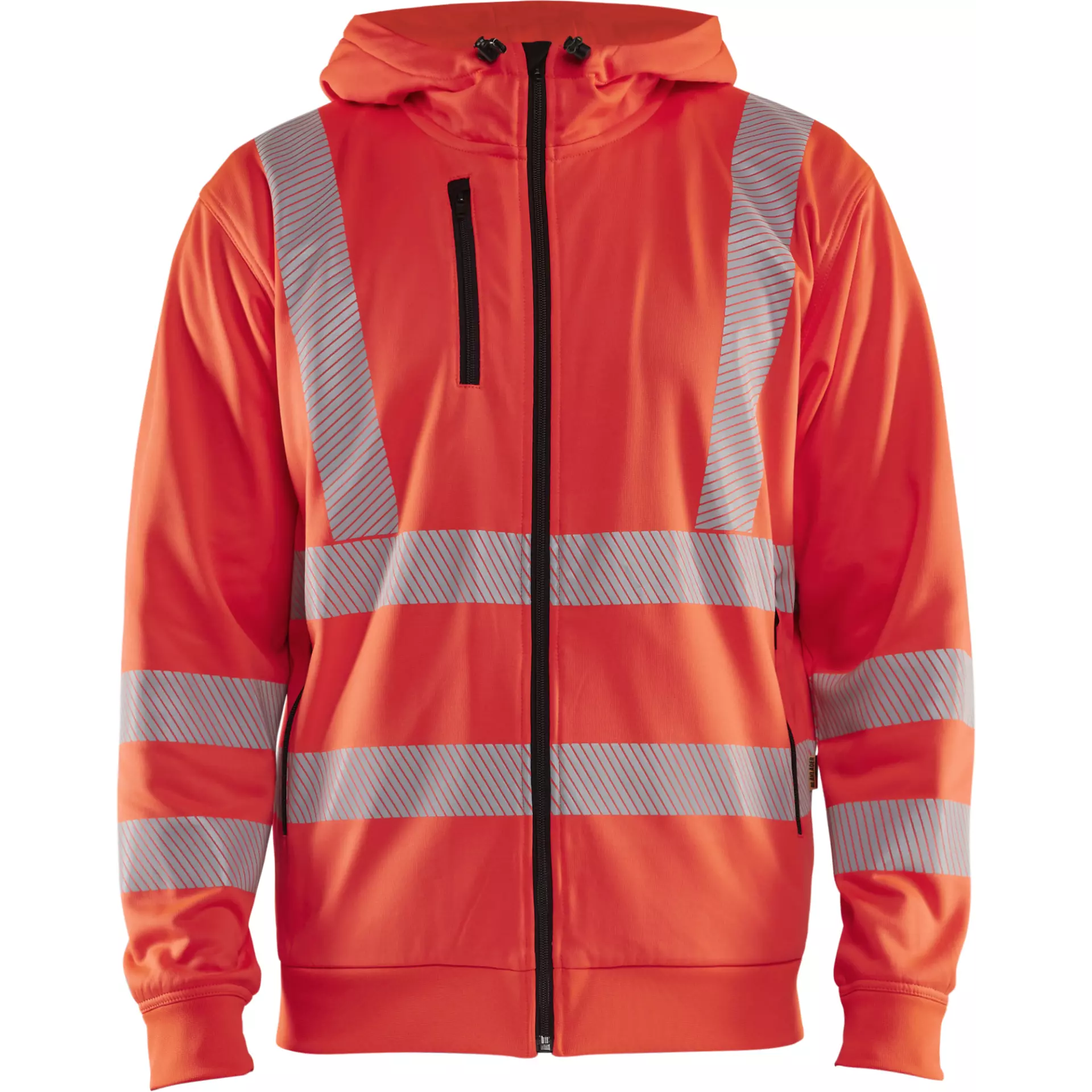 Blaklader 356525385500, High Vis Hooded Sweatshirt with Zip, Red