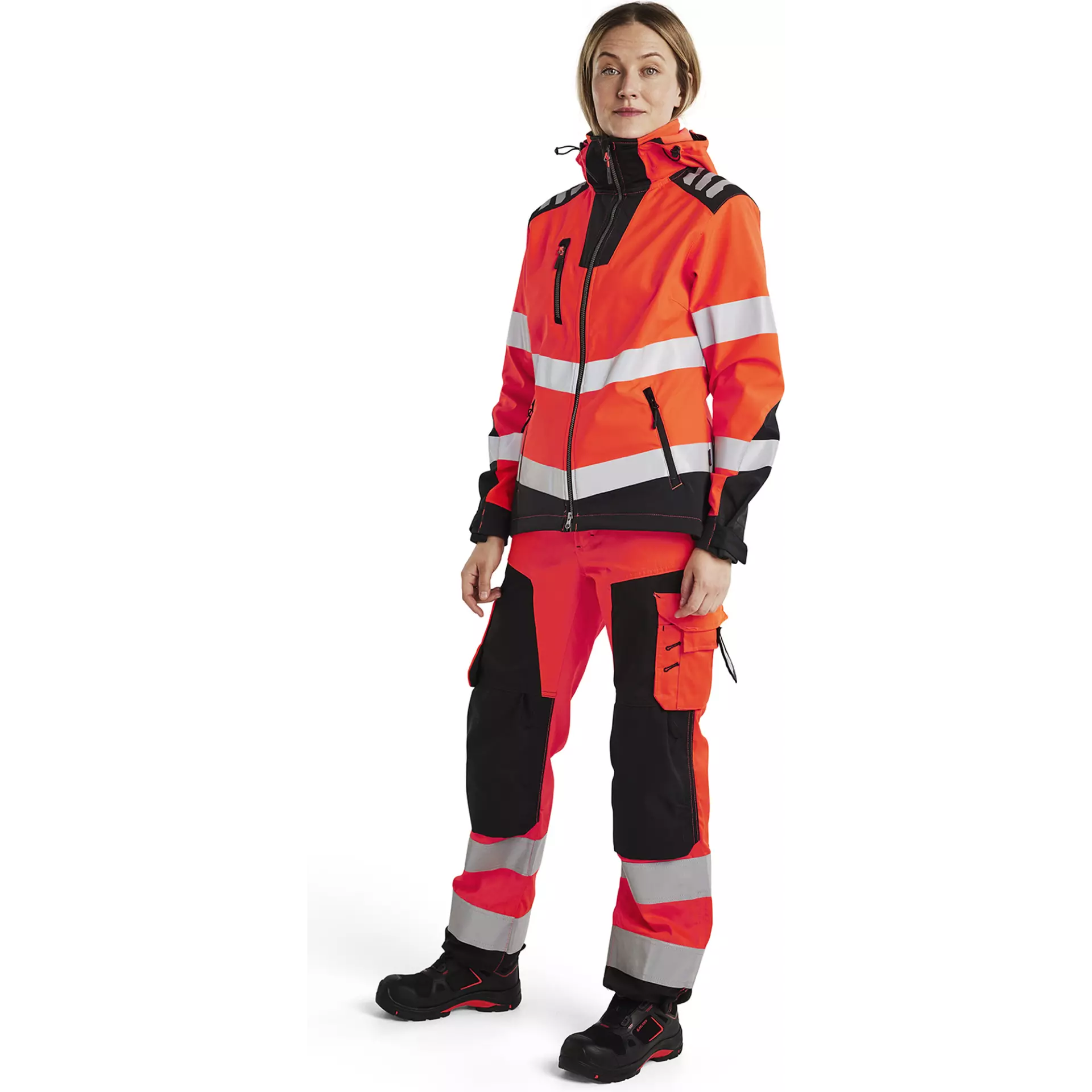 Blaklader 479125135599, High Vis Damen Softshell Jacke, Rot/Schwarz, image 5