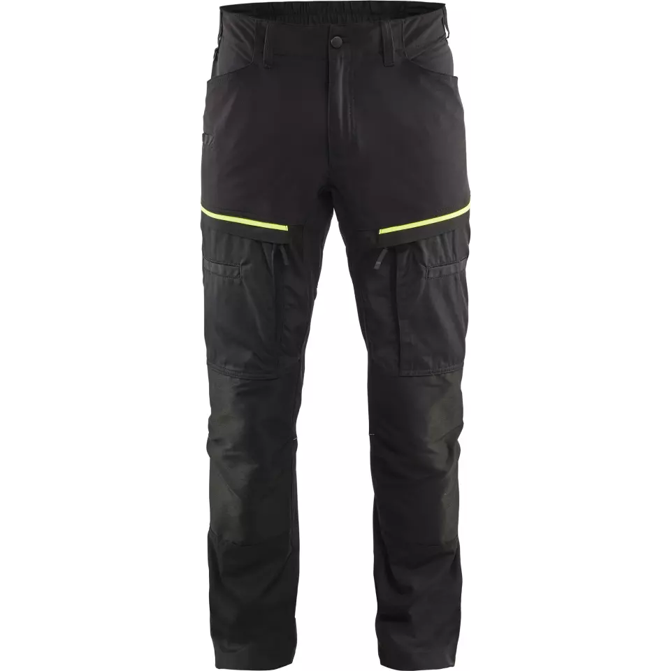 Blaklader 145618459933, Stretch Work Trousers, Black/Yellow