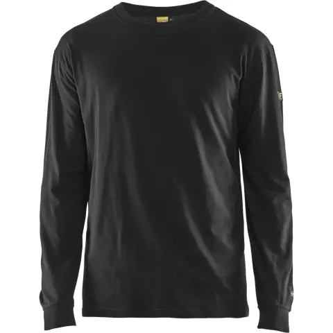 Blaklader Flame Resistant Long Sleeve Shirt, Black