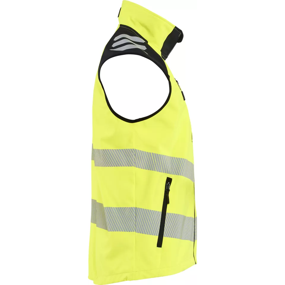 Blaklader 309125133399, High Vis Softshell Vest, High Vis Yellow/Black, image 3, gallery thumbnail