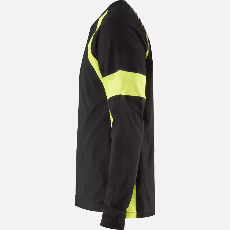 Blaklader 352010309933, Long Sleeve Shirt, Black/Yellow, image 3, gallery thumbnail