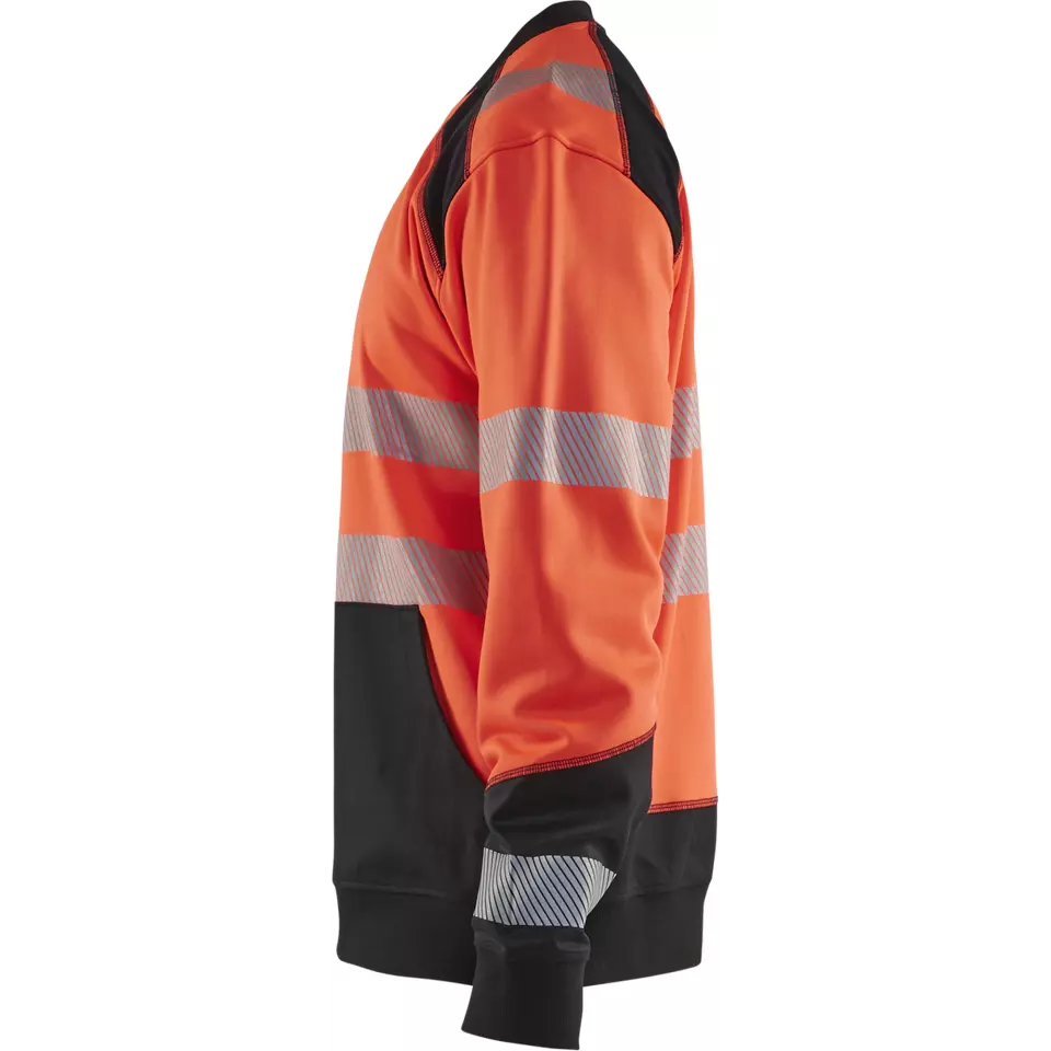 Blåkläder 354125285599, High Vis Sweatshirt, Red/Black, image 3, gallery thumbnail