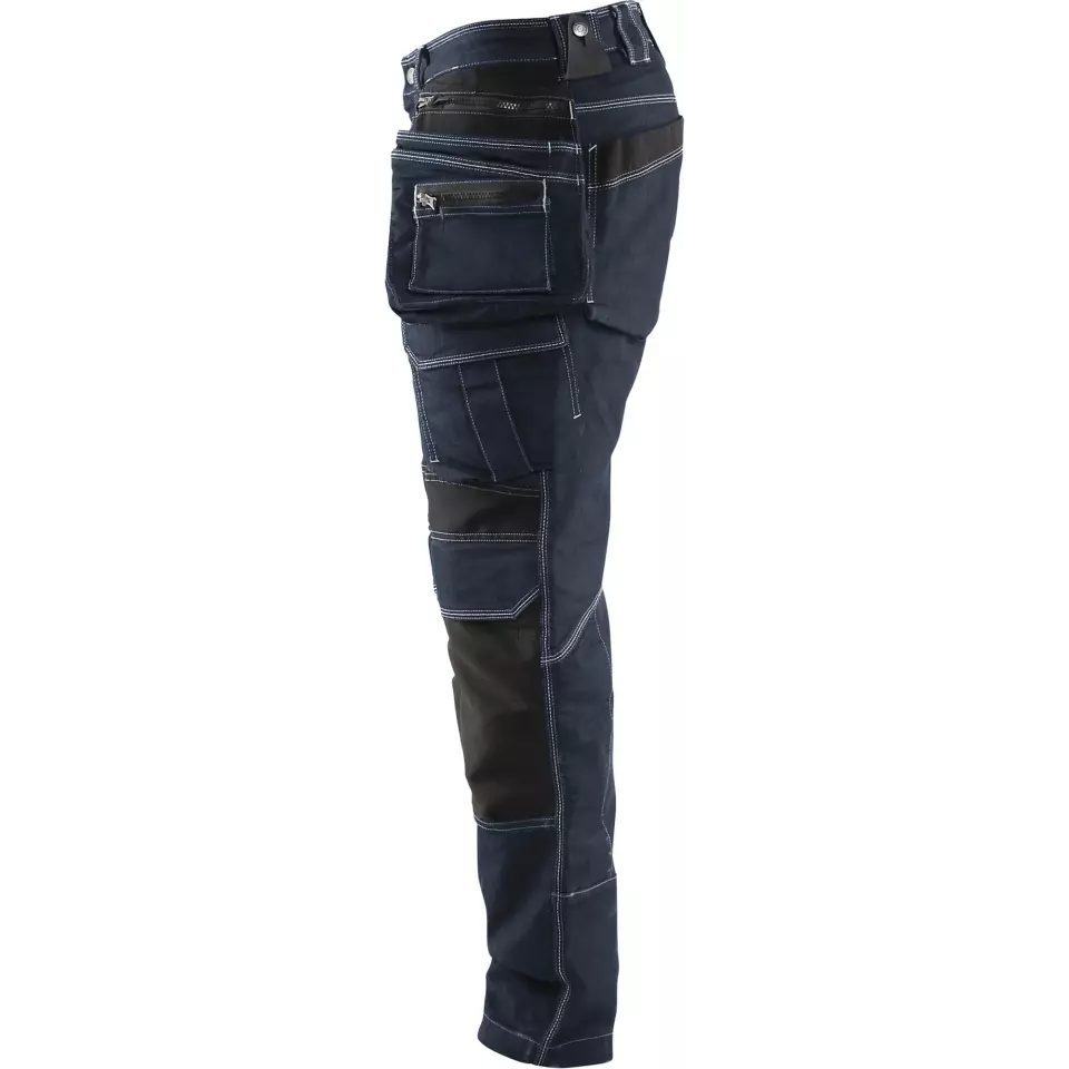 Blåkläder 199011418999, X1900 Stretch Craftsman Work Trousers, Navy/Black, image 3, gallery thumbnail