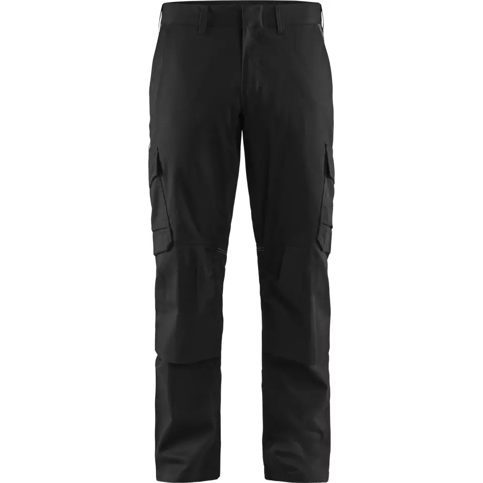 Blaklader 144818329998, Industry Stretch Work Trousers with Knee Pad Pockets, Black/Dark Grey, image 1, gallery thumbnail