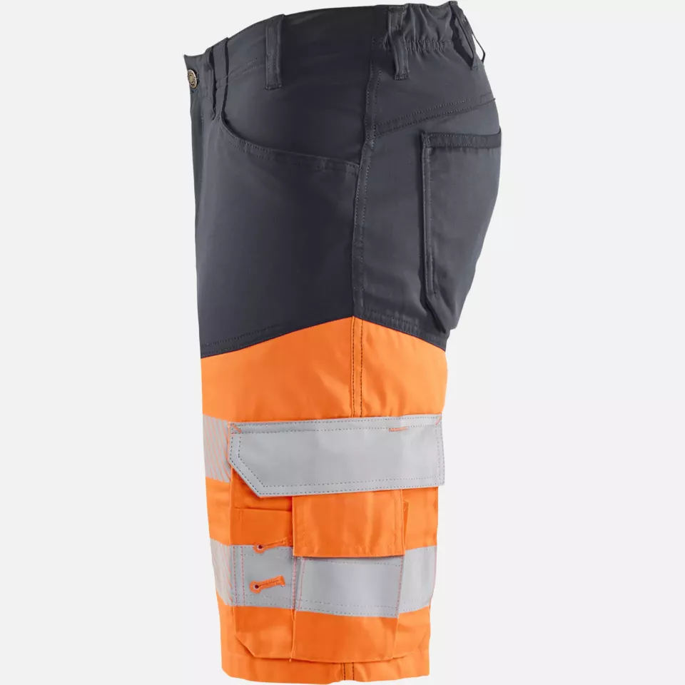 Blaklader 154118119653, High Vis Stretch Shorts, Medium Grey/Orange, image 3, gallery thumbnail