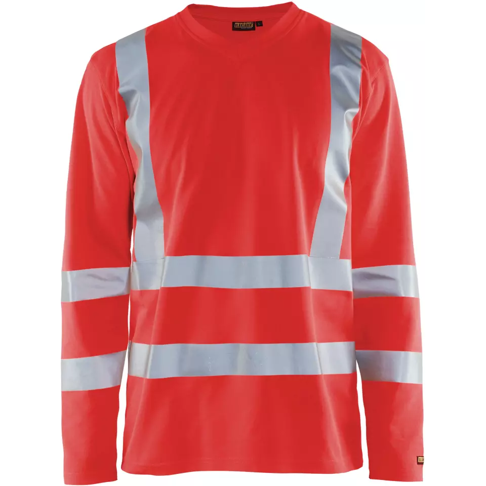 Blaklader 338110705500, High Vis UV Protection Long Sleeve Shirt, Red, image 1, gallery thumbnail