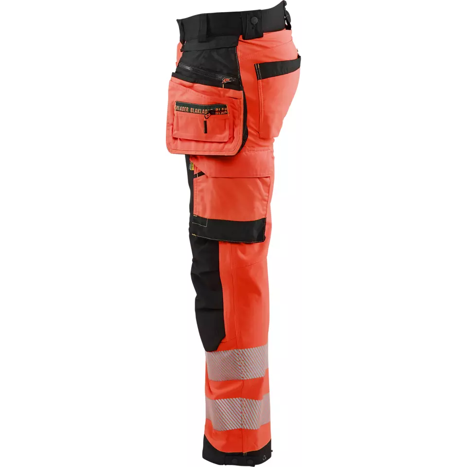 Blåkläder 182025135599, High Vis Softshell Work Trousers, Red/Black, image 2, gallery thumbnail