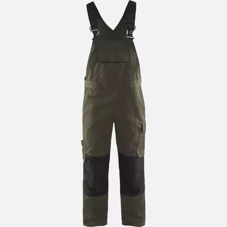 Blaklader 269513304599, Stretch Bib and Brace, Dark Olive Green/Black, image 1, gallery thumbnail