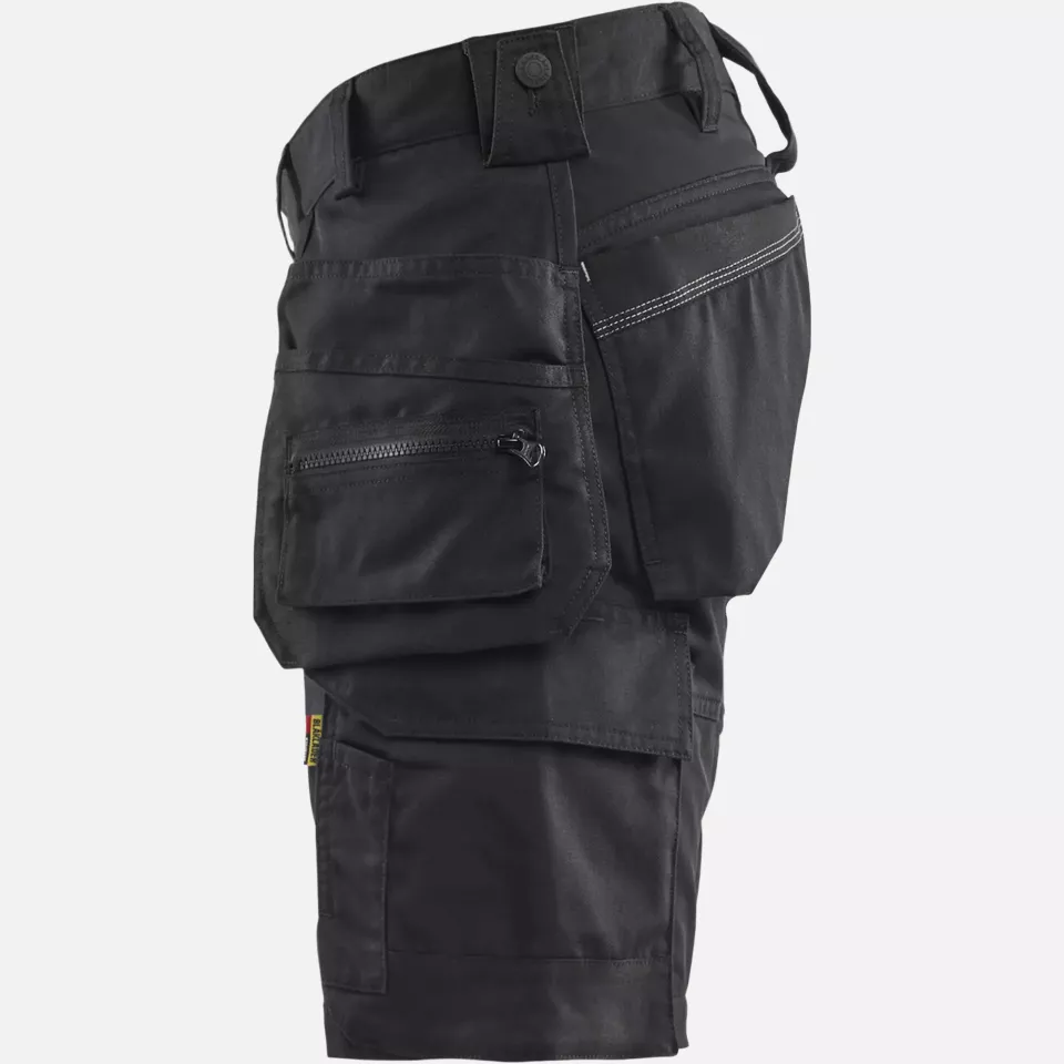 Blaklader 175218329900, Stretch Craftsman Shorts, Black, image 3, gallery thumbnail