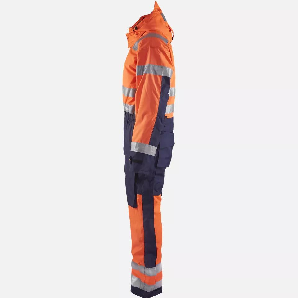 Blaklader 676319775389, High Vis Winter Coverall, Orange/Navy, image 3, gallery thumbnail