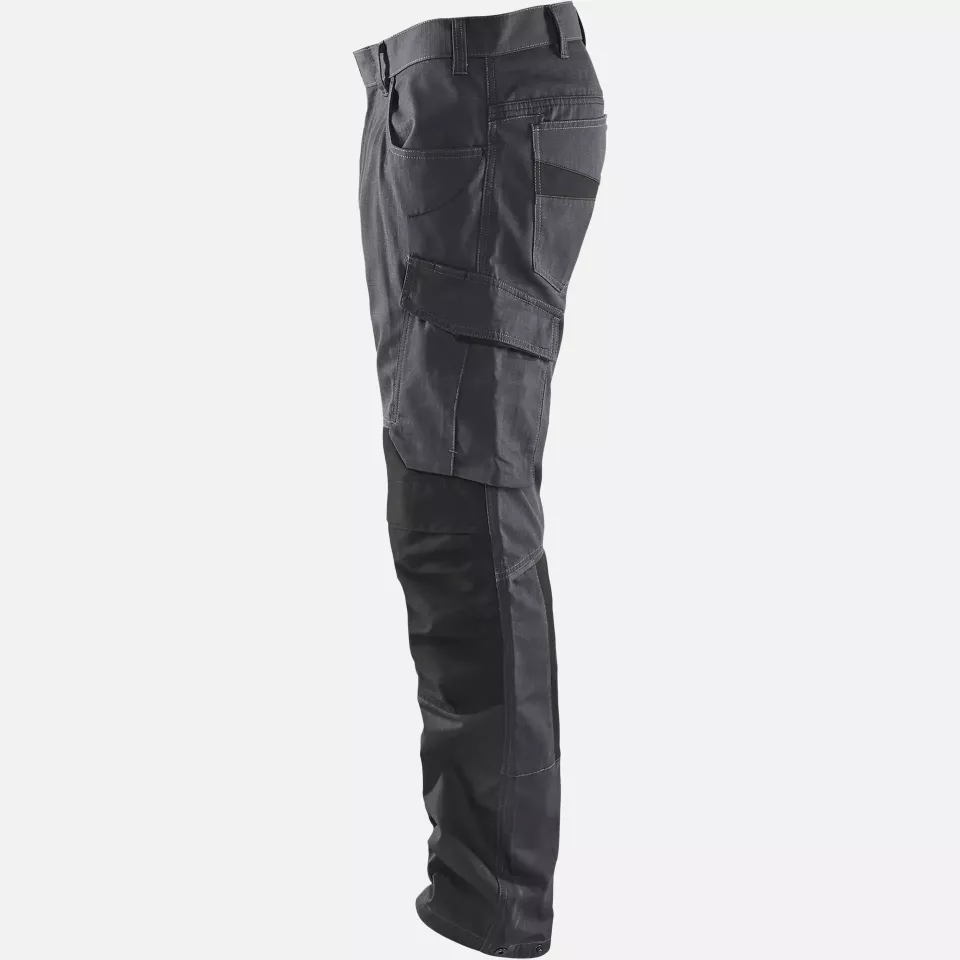 Blaklader 149513309699, Stretch Work Trousers, Mid Grey/Black, image 3, gallery thumbnail