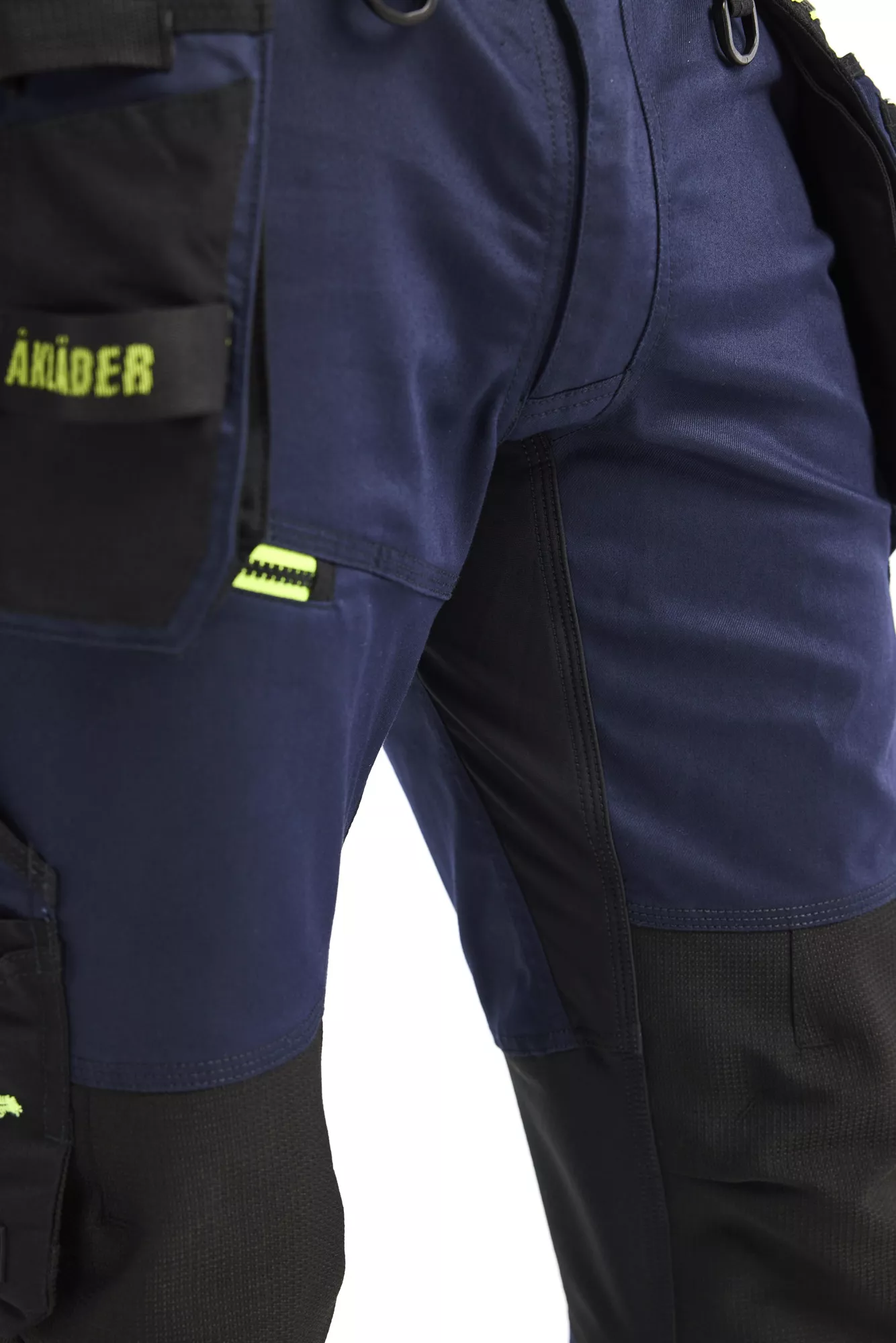 Blaklader 197011498633, STRIKER Craftsman Work Trousers with Stretch, Dark Navy/High Vis Yellow, image 8