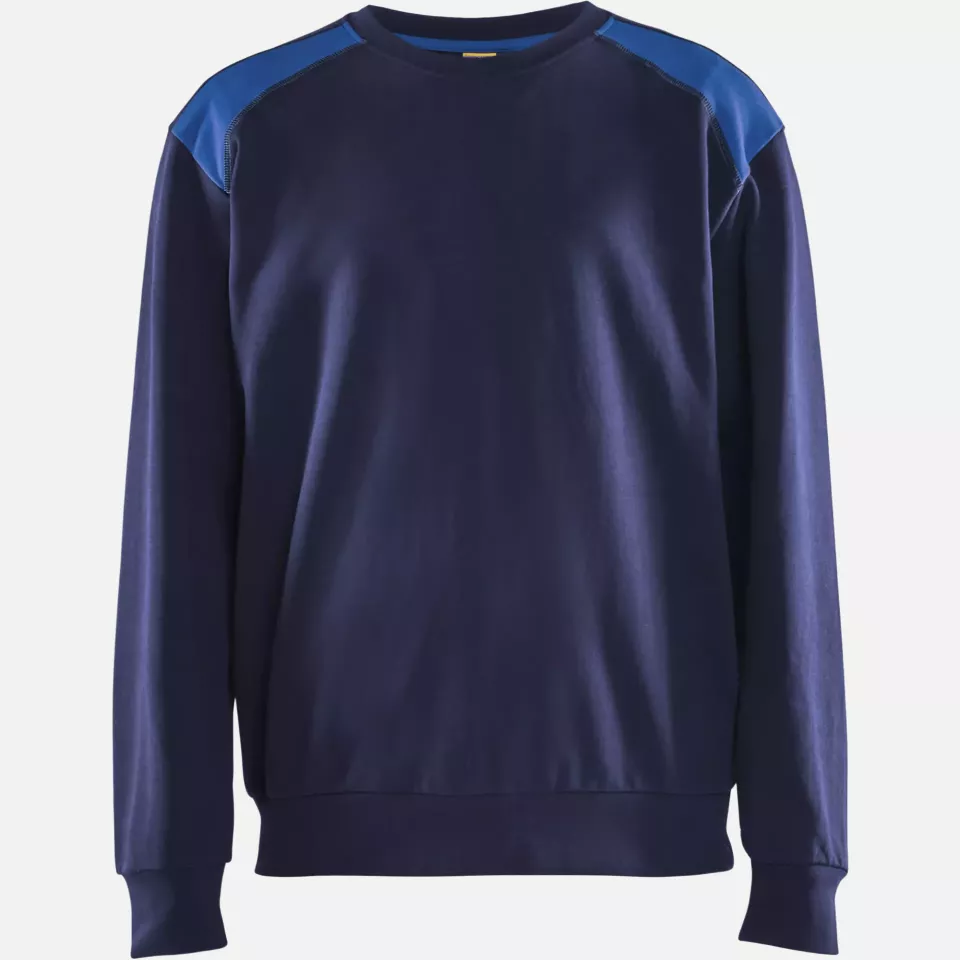Blaklader 358011588985, Sweatshirt, Navy Blue/Royal Blue, image 1, gallery thumbnail