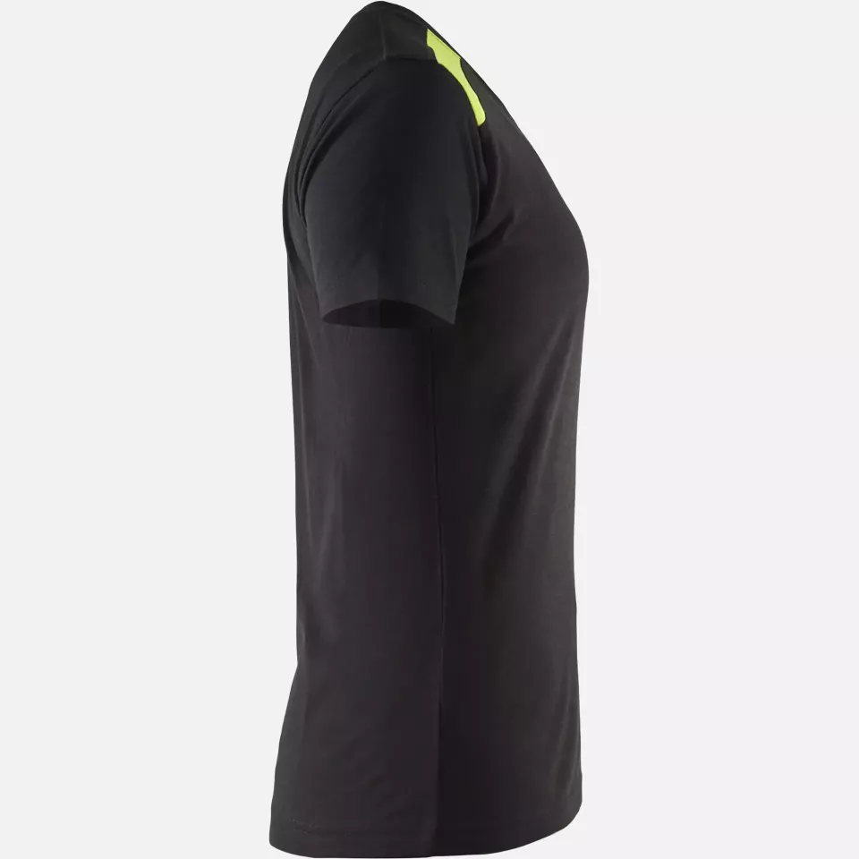 Blaklader 347910429933, Ladies T-Shirt, Black/Yellow, image 2, gallery thumbnail