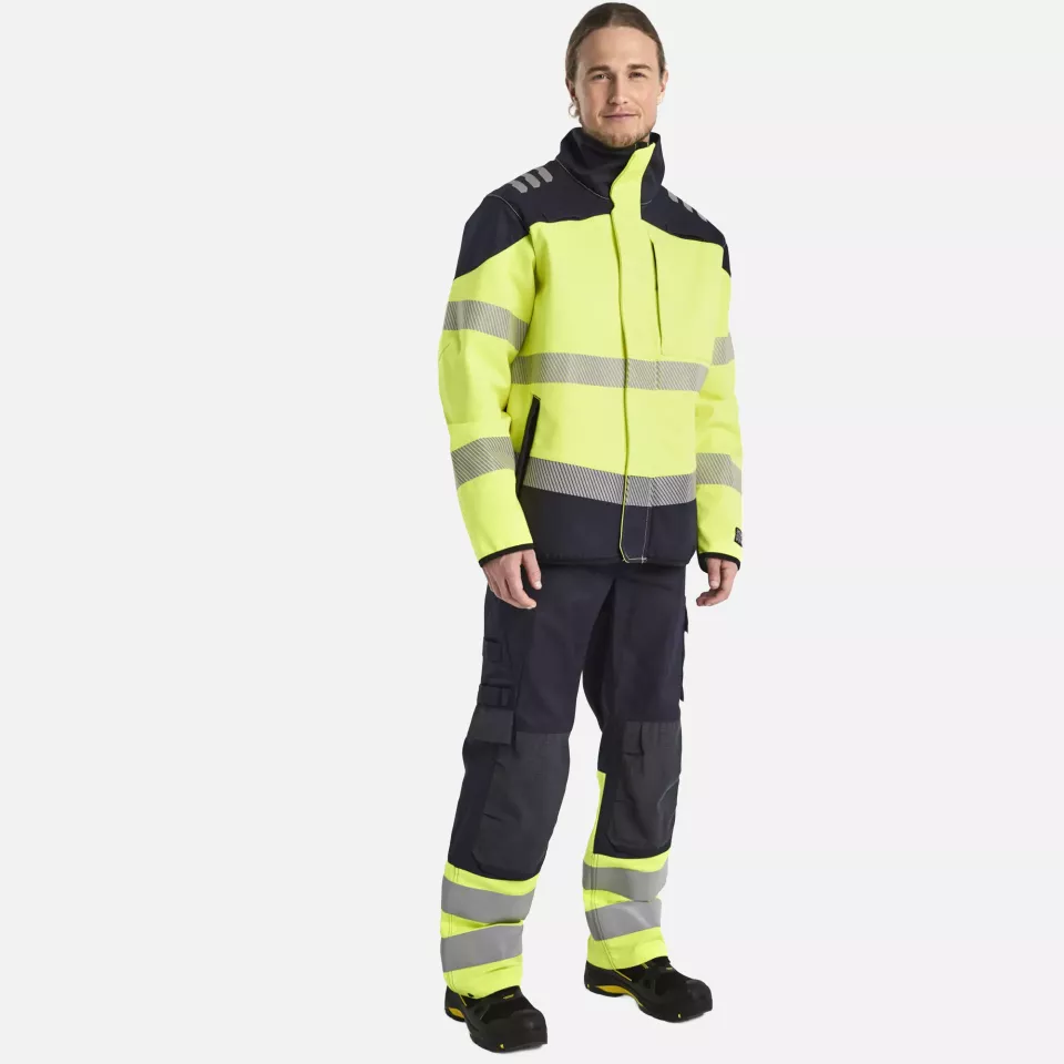 Blaklader 494815603389, Multi-Norm Softshell Jacket, Yellow/Navy, image 5, gallery thumbnail