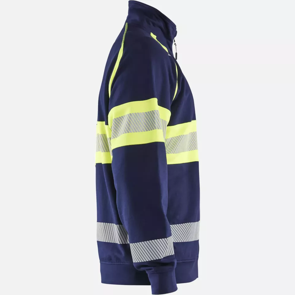 Blaklader 355111588933, High Vis Sweatjacke, Marineblau/ Gelb, image 2, gallery thumbnail