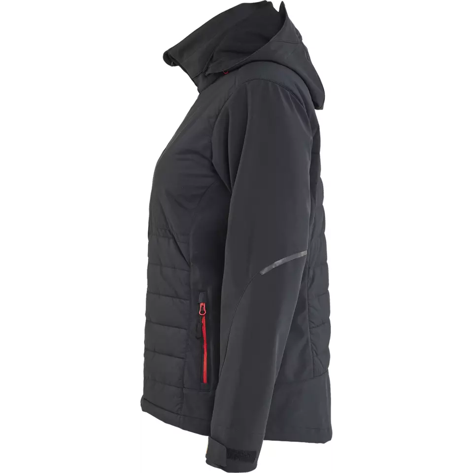 Blåkläder 473325139956, Women's Hybrid Jacket, Black/Red, image 3, gallery thumbnail