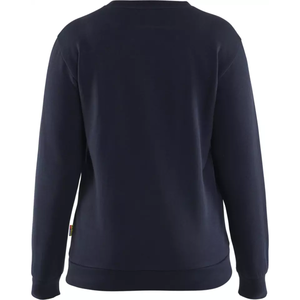 Blåkläder 340811588633, Women's Sweatshirt, Dark Navy/Yellow, image 4, gallery thumbnail