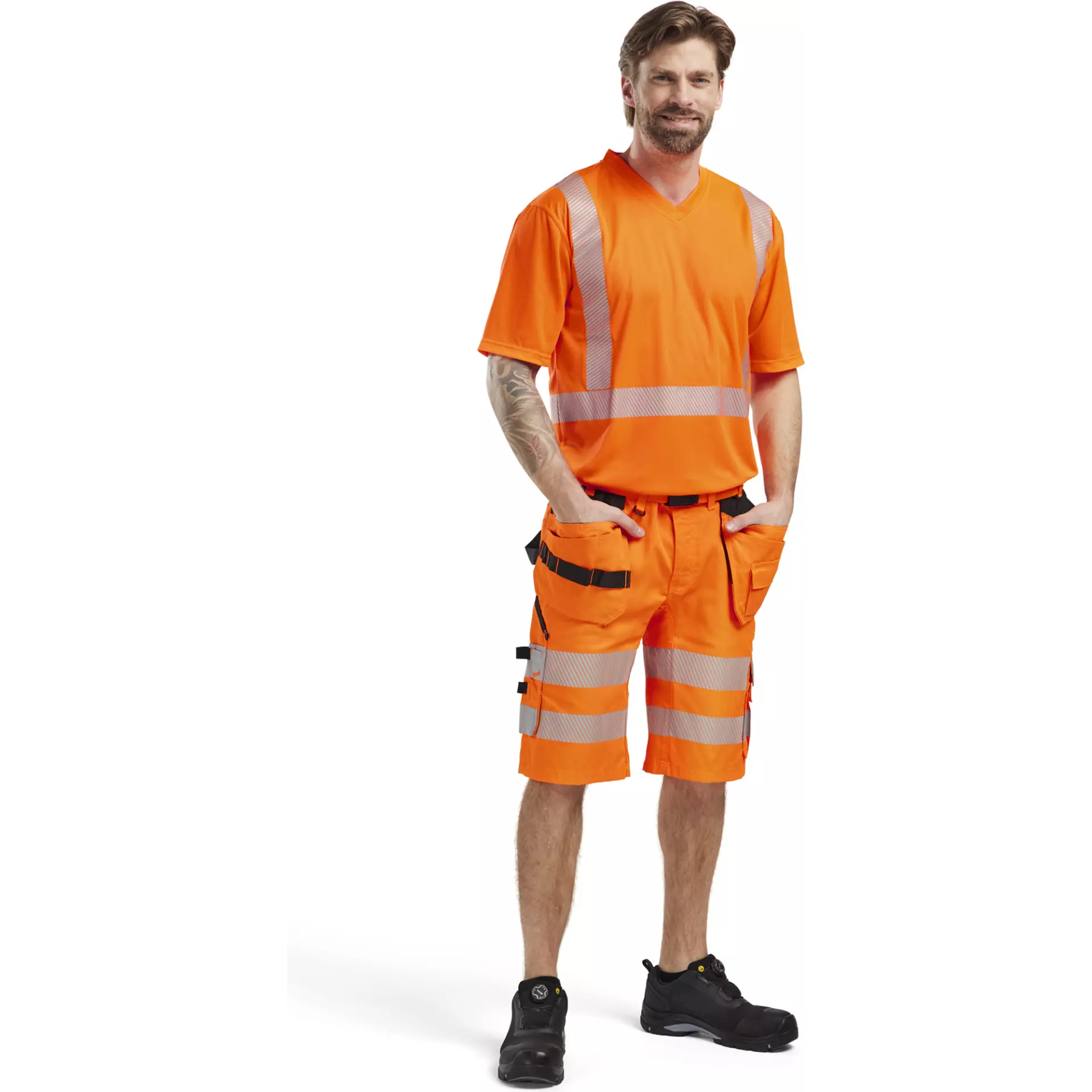 Blåkläder 158618115300, High Vis Stretch Shorts, Orange, image 5